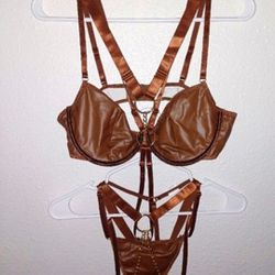Gift Ready!!! Brand New Lingerie Set in Chocolate 