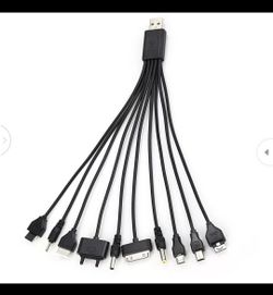10 in 1 Multifunction USB Data Transfer Cable Universal Multi Pin Cable Charger USB Adapter Cable Data Wire Cord for Laptop PC