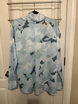 Men’s blue camo size large Fishing hoodie with mask