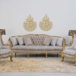 Traditional Sofa Set Gives You Modern Vibe With Two Side Chairs  🛋️