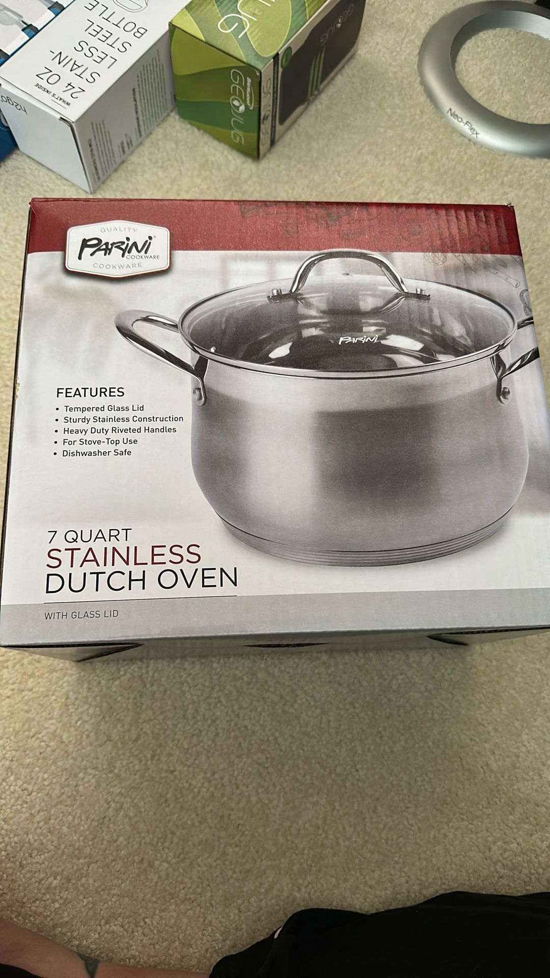 Paring Cookware 7 Qt Stainless Dutch Oven