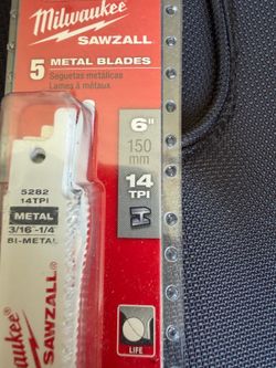 Milwaukee Sawzall Metal Blade 6” 14TPI