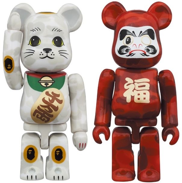 Bearbrick 2021 Manekineko & Daruma 100% Set