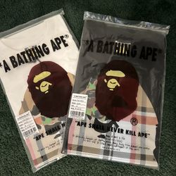 Bape Shirts White:medium Black:small