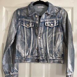 604 Service Silver Coated Denim Women’s Jacket 