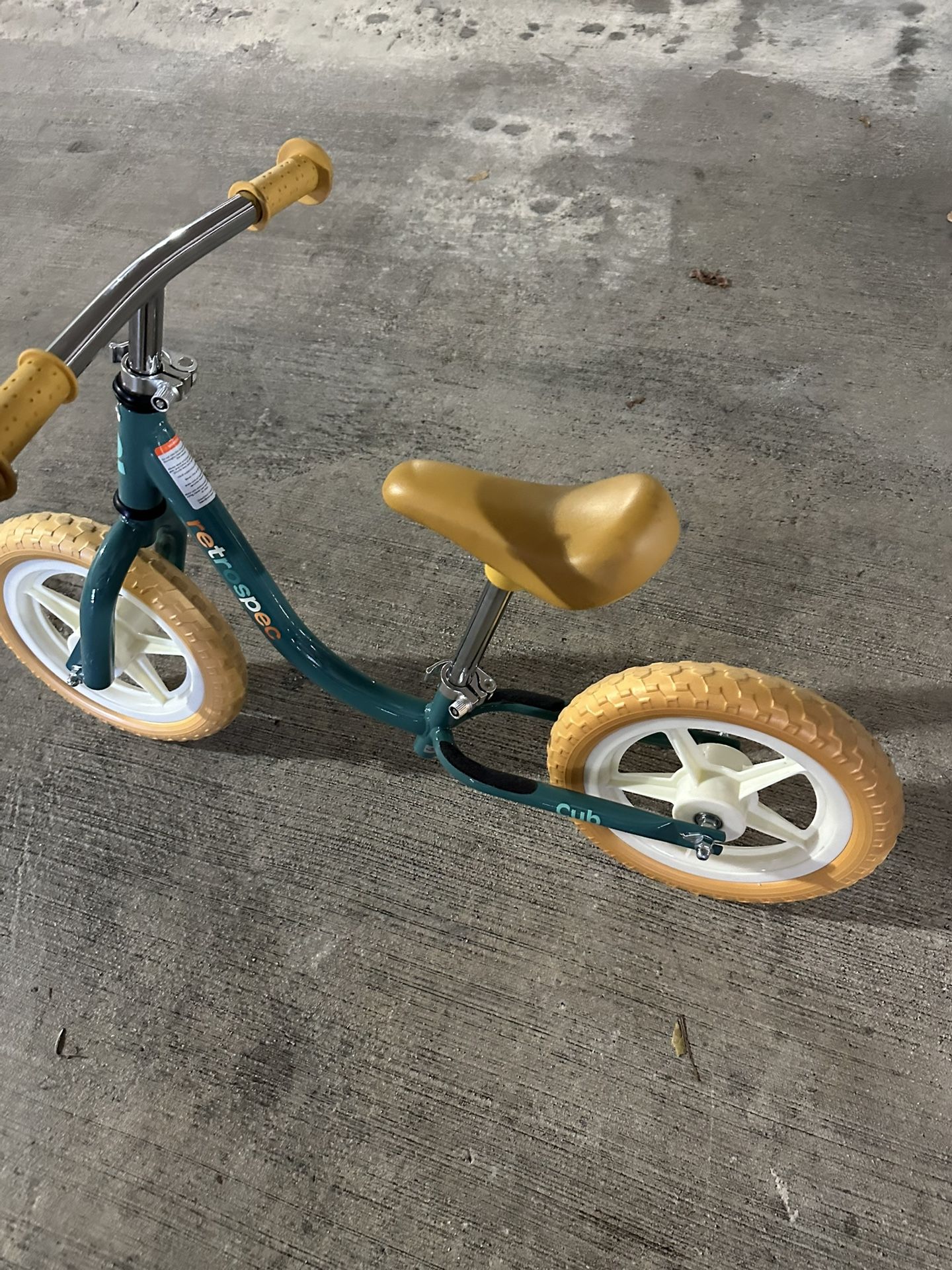 Retrospec Cub Toddler 12" Balance Bike, 18 Months - 3 Years Old, No Pedal Beginner Kids Bicycle for Girls & Boys, Flat-Free Tires, Adjustable Seat, &