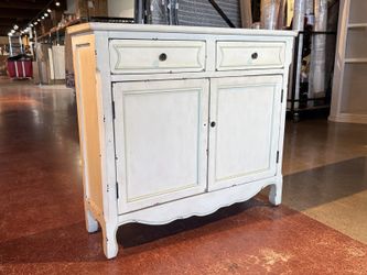Shallow Rustic 2-Drawer Accent Cabinet