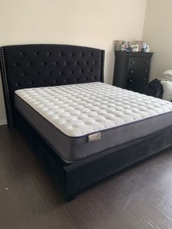 New In Box King Bed Frame With Mattress (Read Description Below)