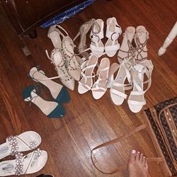 Seven pairs of shoes