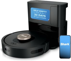 Shark AV2501AE - Robot vacuum cleaner with AI and XL HEPA self-emptying base, bagless, 60-day capacity