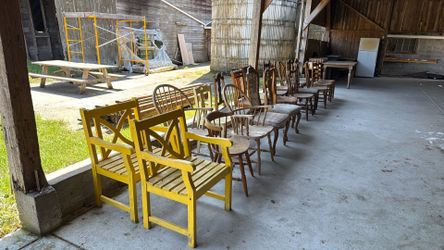 TLC wood Chairs -Lot of 22 Group Only