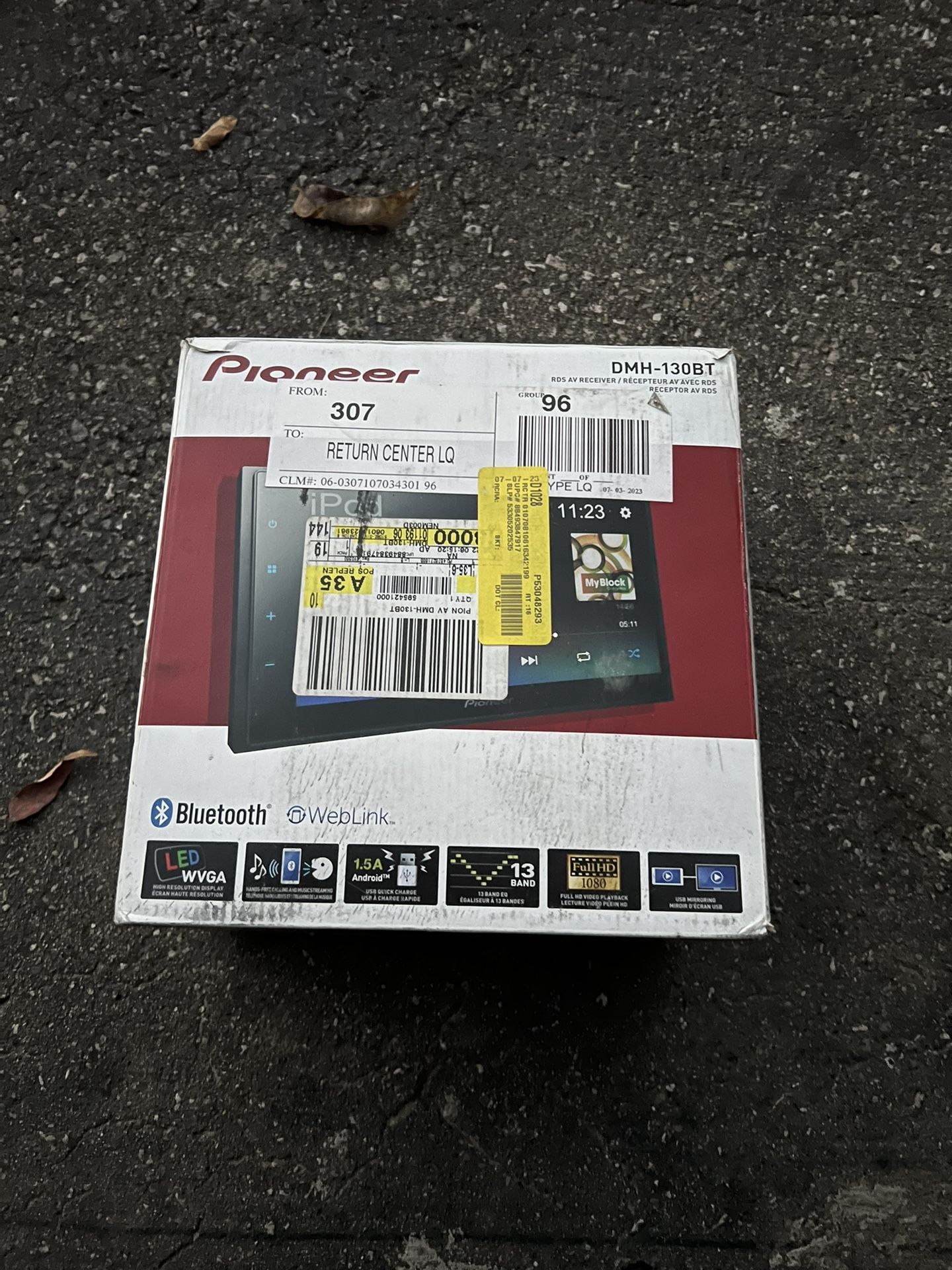 Pioneer DMH-130BT 6.5 Inch Digital Media Receiver In Black