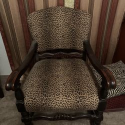 Animal Print Chair & Mirror 