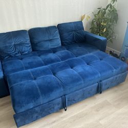 Futon Couch Bed Royal Blue