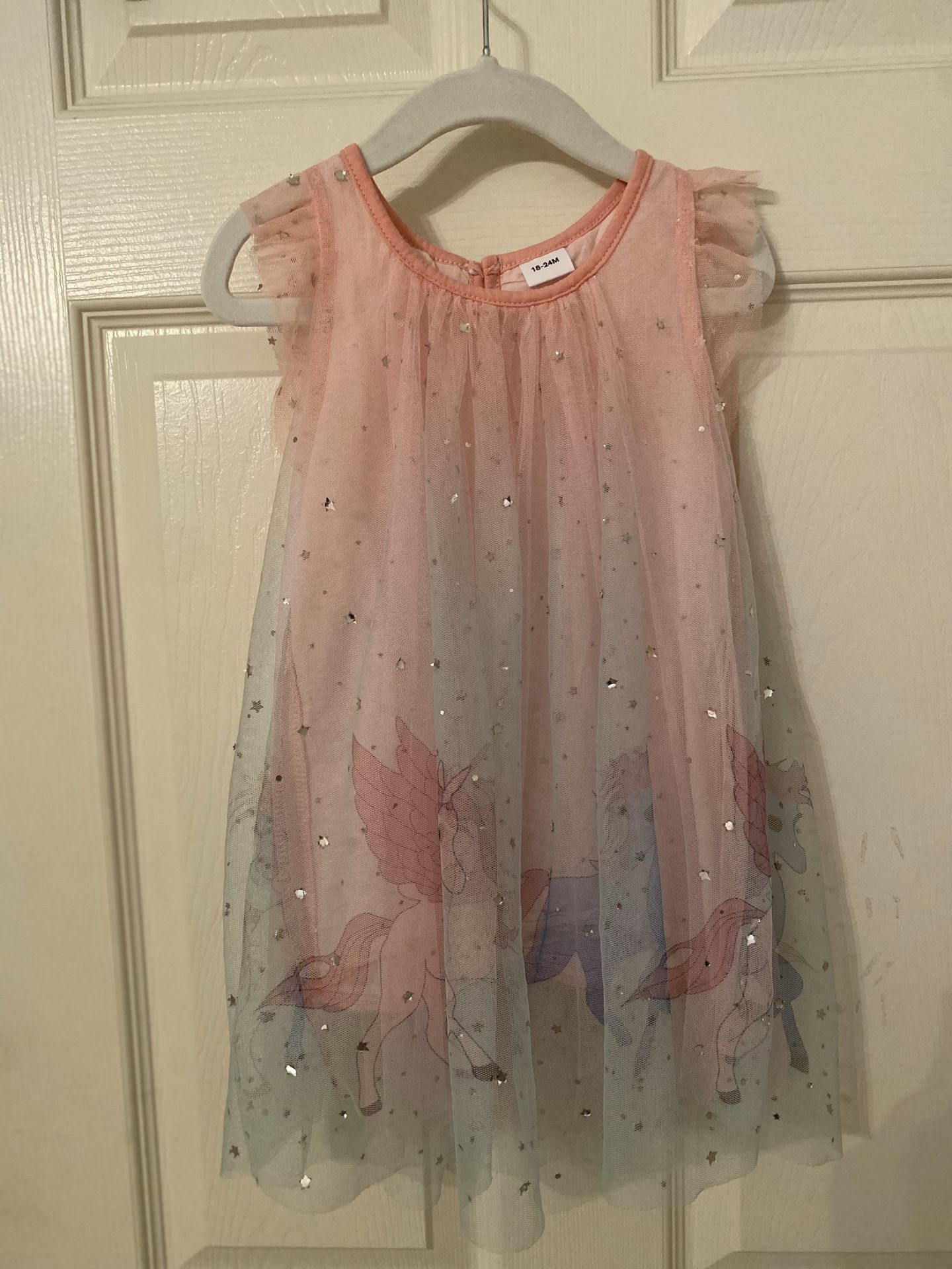 Sweet Unicorn Dress with shiny stars 18-24M