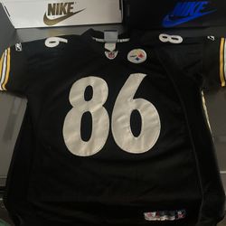 Reebok NFL Equipment Hines Ward Jersey Pittsburgh Steelers Black Stitched Men S