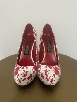 Blood splatter Shoes FunTasma Size 8 - Murder mystery/ Halloween/ Costume/ Dress Up