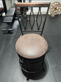 Black and Brown Barstool