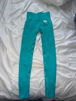 Women's Best Power Seamless Leggings in Teal/ Turquoise - Size XS