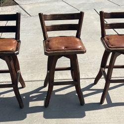 Vintage Swivel Barstools (Custom Made In 1978 - Set of 3) $75 Each or OBO