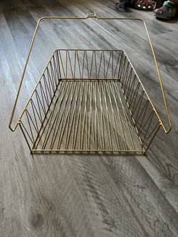 (Ikea) KALLAX wire basket, brass color 15 3/4x13 for Sale in San Diego, CA  - OfferUp