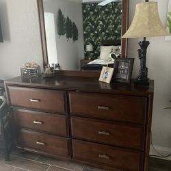 solid wood dresser with mirror