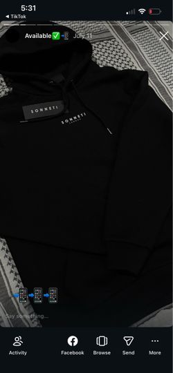 Sonneti London Black Pullover Hoodie