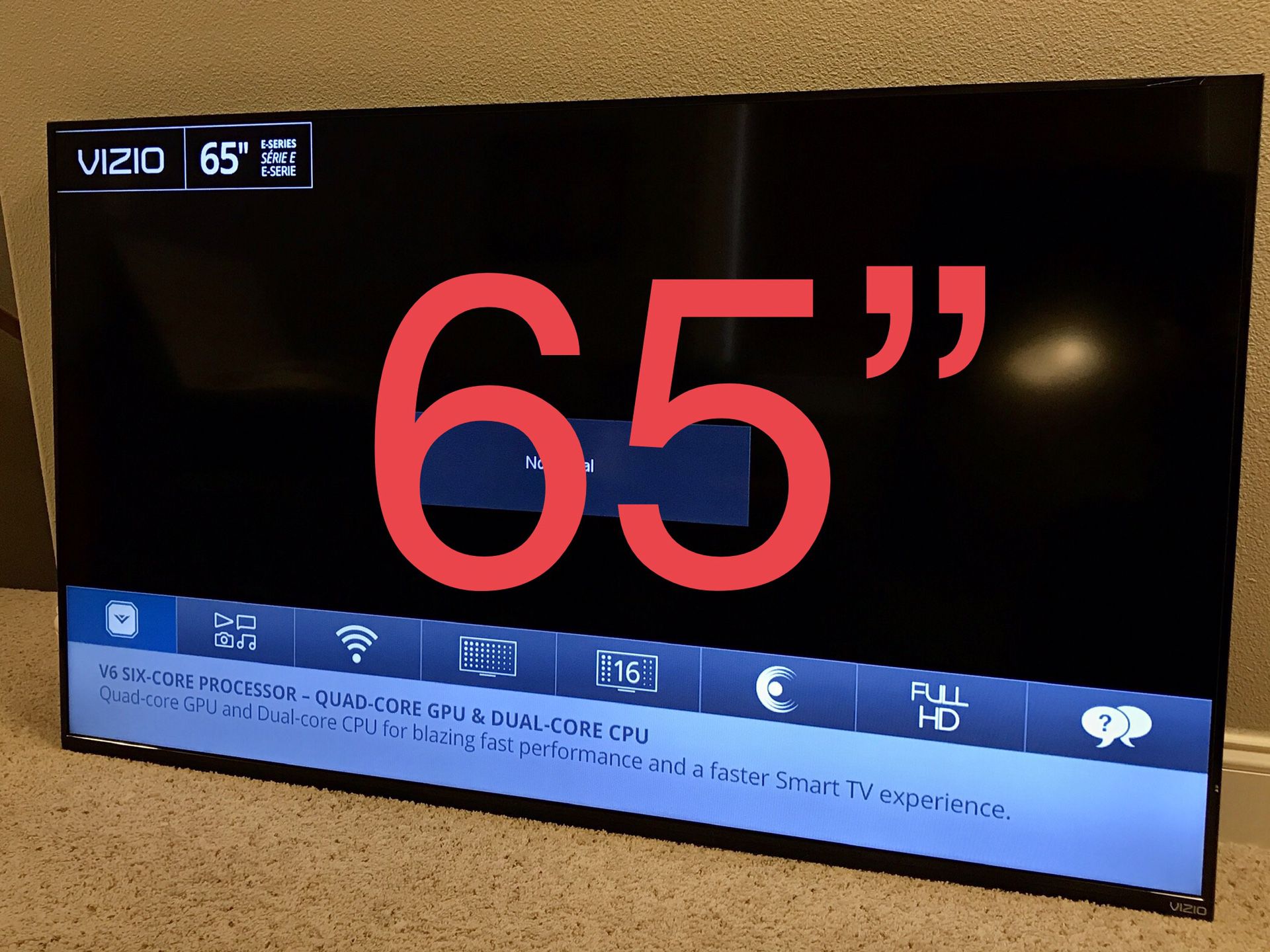 65” vizio smart tv with wall mount