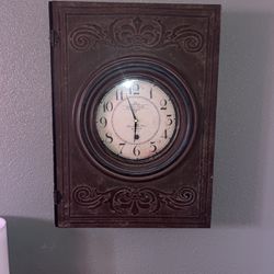 Clock With Storage Space Inside 