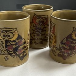  Vintage Owl Mugs