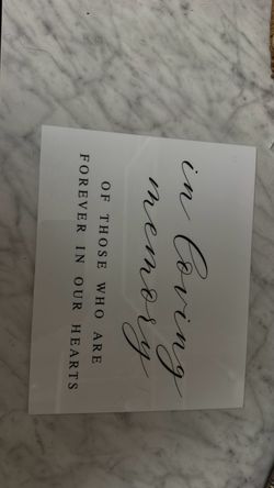 In Loving Memory Memorial Sign Card