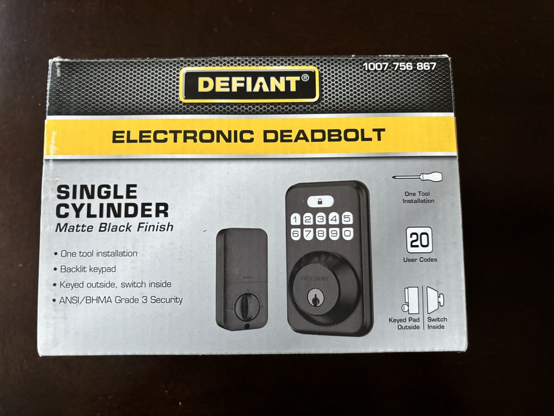 Defiant Electronic Deadbolt(Brand New)