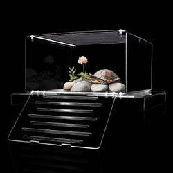 🆕️ Turtle Basking Platform & Dock Stainless Steel Turtle Ramp Topper Decor for Red Eared Slider Hanging Habitat Enclosure Cage