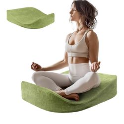 lisenwood Meditation Cushion - Floor Pillow, Enlarge High Density Extremely Firm, Large Big Foam Floor Cushion Seating for Adults - Premium Yoga Pillo