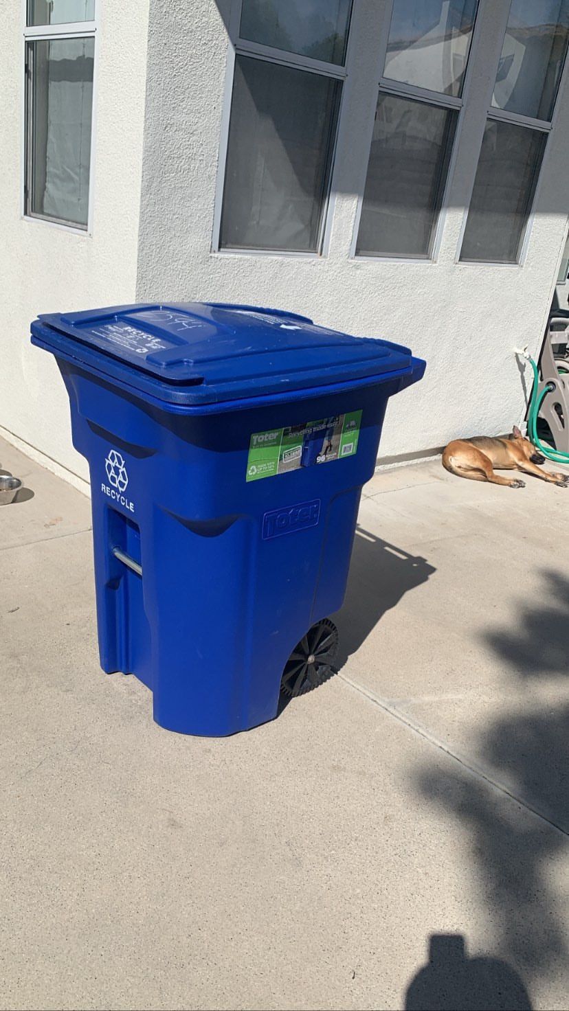 Toter recycling Bin With Wheels And Lid-96 Gallon Cart