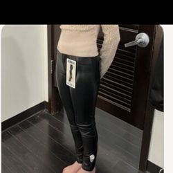 Juniors Size 0 Black Faux Leather pants $20