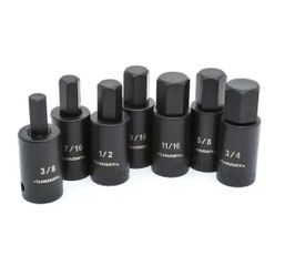 Husky 1/2 in. Drive Hex Bit Impact Socket Set SAE (7-Piece)=Tools-274