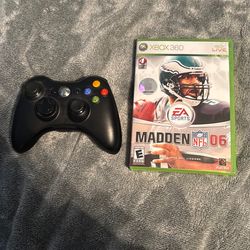 Xbox 360 game and controller