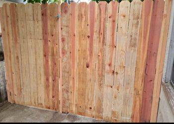 Wood Privacy Fence Panel with Gate