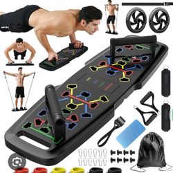 Push Up Board And Ez Curl Bar