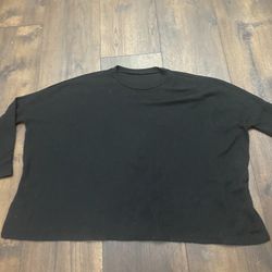 Womans Black Oversized Shirt Size Medium By SHEIN #15