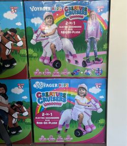 2 in 1 hoverboard and ride on plush for kids