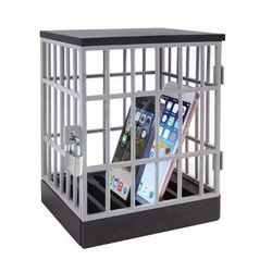 Brand new in box Phone Jail Box - A novelty plastic phone locking box, a safe little gadget cage 