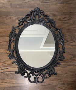 IKEA UNG DRILL Mirror 14743 Large Black Ornate