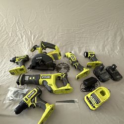 Ryobi 18V Cordless 6-Tool Combo Kit