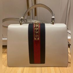 White Floral Sylvie Medium Bag