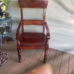 Antique Solid Cherry Wood Chair