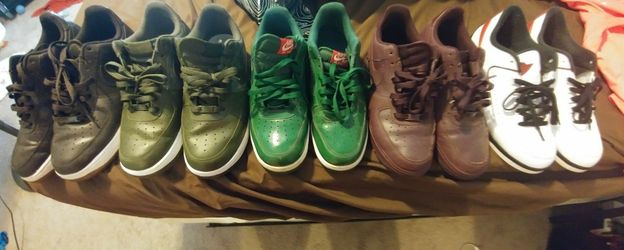 Shoes air force ones and Jordan 2s