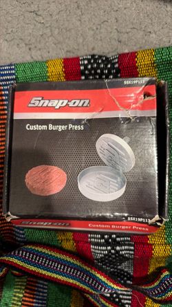 Snap on burger press