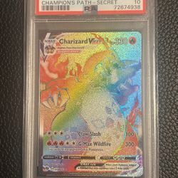 PSA 10 Charizard VMAX Rainbow Champions Path Pokémon
